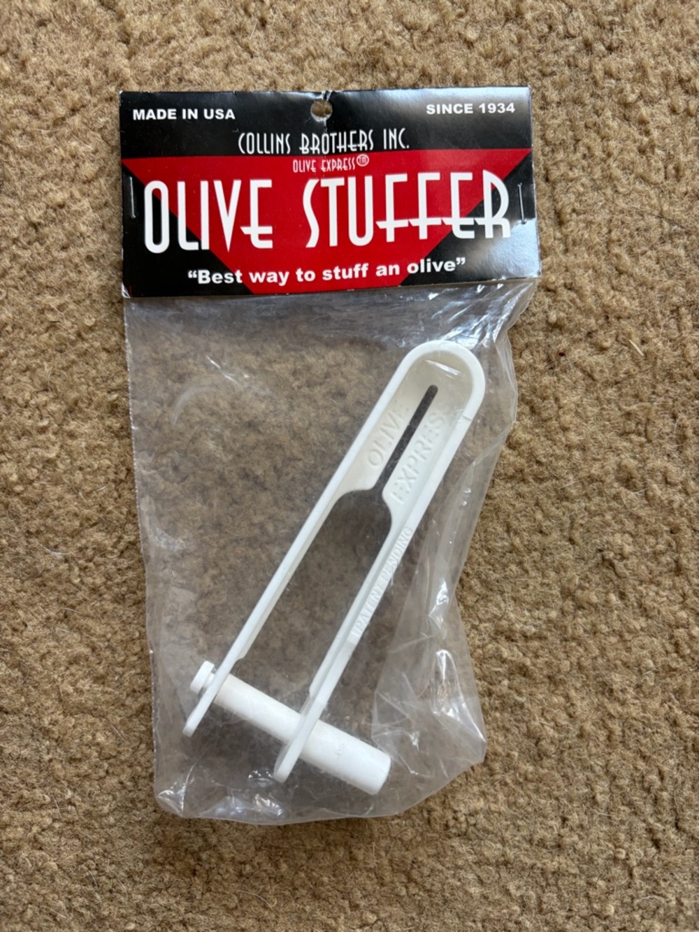 Collins Brothers Olive Stuffer - White